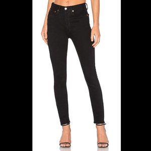 RE/DONE black high rise skinny jeans 26